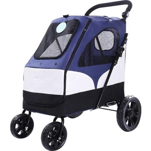 55kg bear weight dog carriers for large dog Folding stroller large pet carrier travel folding cart foldable dolly pet supplies