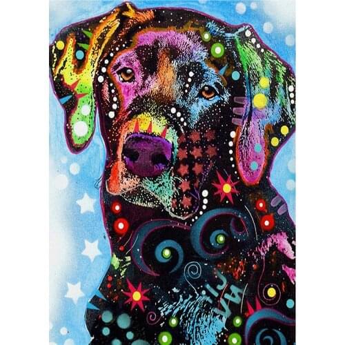 Diamond Painting Full Round Animal Cross Stitch"Labrador Dog"3D Diamond Embroidery Puzzle Painting Rhinestone Mosaic Wall Decor