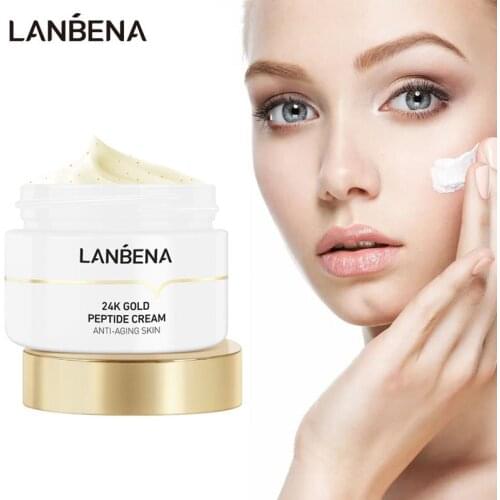 LANBENA 24K Gold Anti Wrinkle Face Cream Peptide Anti-aging Series Anti Aging Serum Remove Fine Lines Eye Serum Face Skin Care