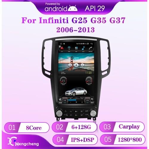 For Infiniti G25 G37 2004-2015 HD Car Smart Multimedia Video Player GPS Navigation Radio Android 10.1 inch Carplay