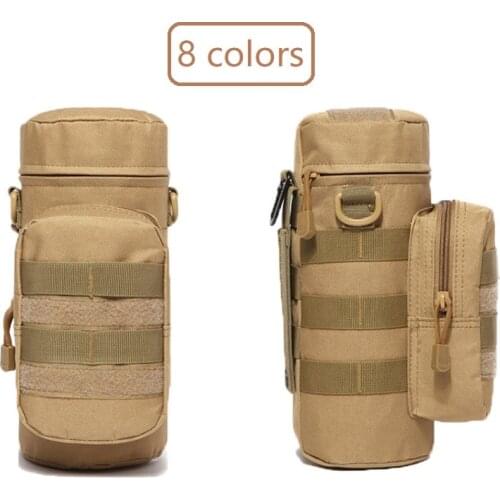 Outdoor Sports Water Bottle Bag Tactical Military Molle System Water Bottle Pouch Kettle Holder Army Hiking Camping Accessories