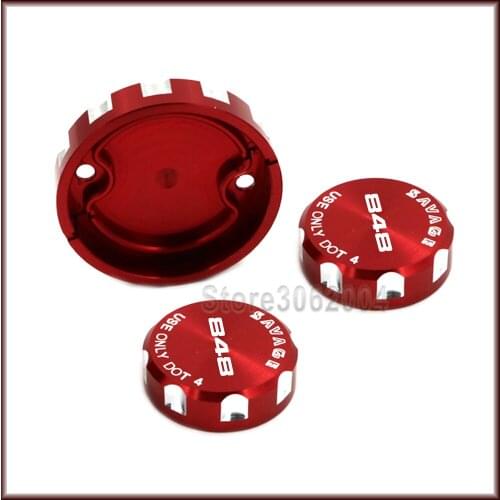 For DUCATI 848 / EVO 2008 - 2013 2012 2011 2010 Motorcycle Accessories Front Brake Clutch & Rear Brake Fluid Reservoir Cover Cap