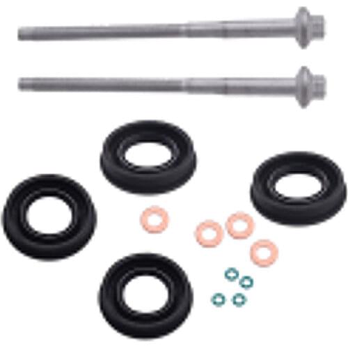 DWCX 14pcs Diesel Fuel Injector Seal Washer O-Ring Kit Clamp Bolts Fit For Ford Transit MK7 2.2 TDCi 6C1Q6K780AB 6C1Q9M577AB