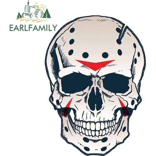 EARLFAMILY 13cm x 9.5cm for Death Skeleton Car Stickers Scratch-proof Window Fine Personality Decal Graphics for Vehicle Bumper