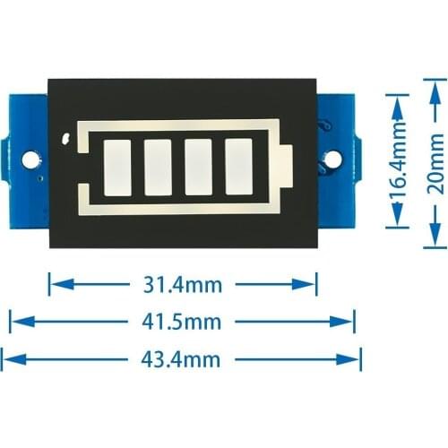 1S 2S 3S 4S 6S 7S 4 Series Lithium Battery Capacity Indicator Module 16.8V Blue Display Electric Vehicle Battery Power Tester