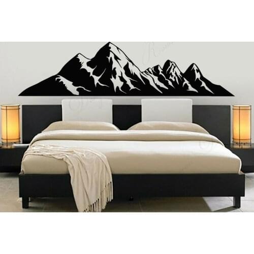 Beautiful Landscape Mountain Winter Nature Wall Stickers Vinyl Home Decoration Living Room Bedroom Decals Removable Murals 4356