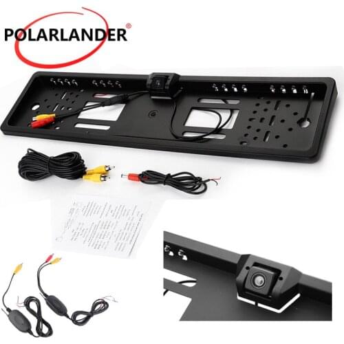 Hot sell Wireless 12V rear view camera CMOS 1030 Europe Car Backup Licence Plate Frame Camera