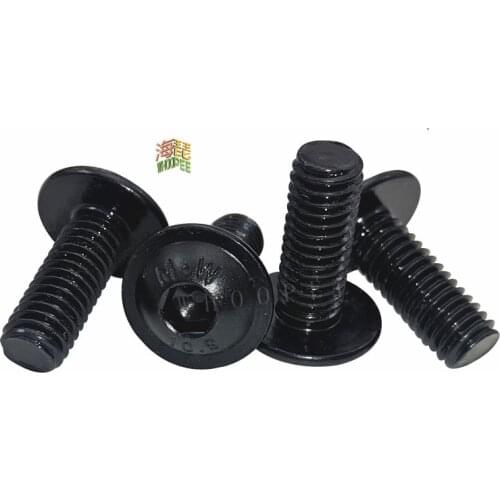M4 M5 M6 M8 M10 Bolt Socket Flange Button Head Screws 10.9 High Tensile Black Allen Bolts GB7380.2 L=10-30mm