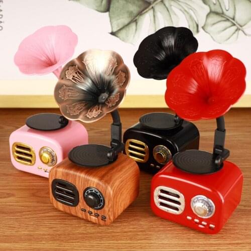 New Retro Style Mini Bluetooth Speaker Portable Wireless Loudspeaker Sound System TF FM Radio Music Subwoofer Outdoor Speaker