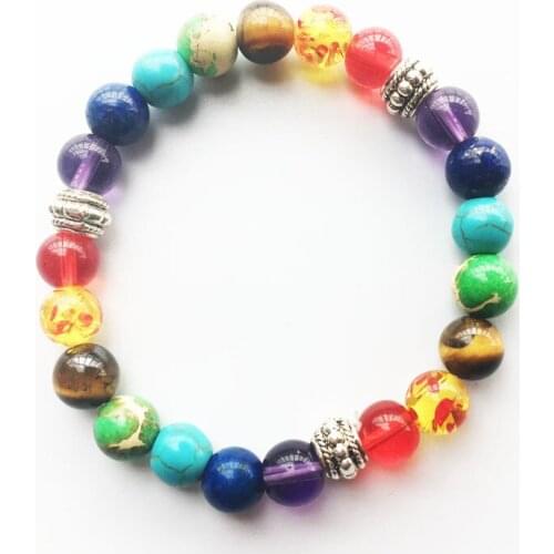 New arrival Energy colorful beads Chakra bracelet energy yoga bead bracelet 120pcs by dhl or ups free