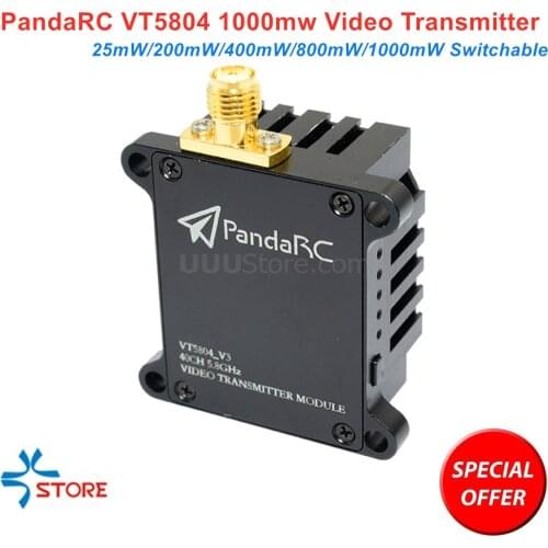 PandaRC VT5804 V3 5.8G 25mW/200mW/400mW/800mW/1000mW Switchable Transmission Crossing Machine for Aerial Photography FPV Drone