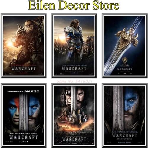 Warcraft Movie Poster Posters & Prints Home Decoration Painting Decal Wall Picture Kraft Paper Print For Cafe Bar Decor 42X30cm