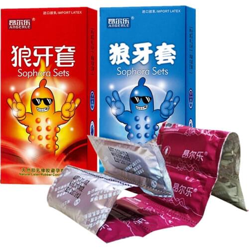 10PCS Men Condoms Big 3D Particles Condoms Women G-spot Vaginal Stimulation Condoms Ultra Thin Penis Sleeve Adult Sex Products