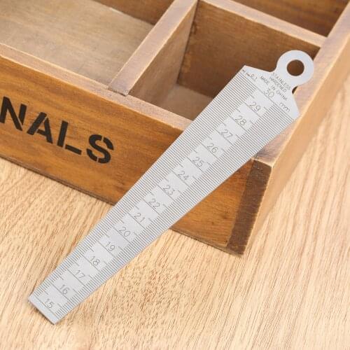 Welding Taper Feeler Gauge 15-30mm Metric Wedge Quilting Ruler Cylindrical Bores Small Hole Diameter Slot Width Gap Measure Tool
