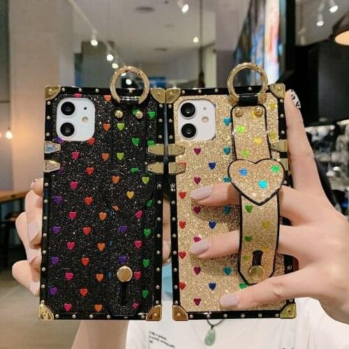 Huawei Nova 5i Luxury Wristban Phone Case for Nova 3i 4 4e 5 6 6se 7i 7 7se 8se se Pro Soft TPU Silicone Shiny Back Cover