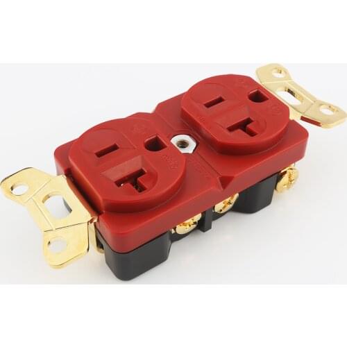Viborg VM02G 100% Pure Red Copper High Grade US Receptacle HIFI AC Power US Socket Receptacle