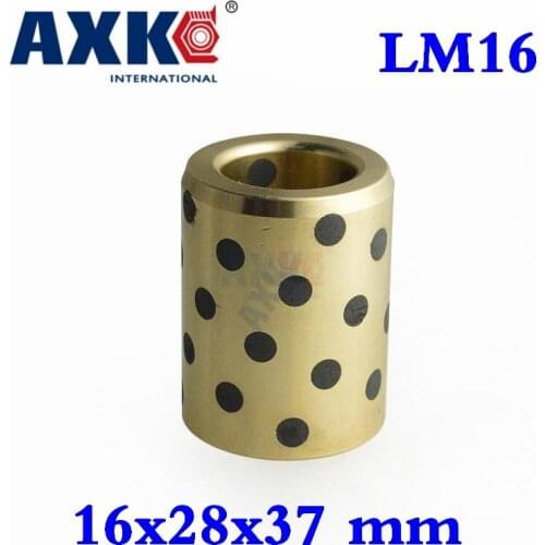 Ball Bearing 10pcs 16x28x37 Mm Linear Graphite Copper Set Bearing Bushing Oil Self-lubricating Jdb Free Shipping Lm16uu Lm16