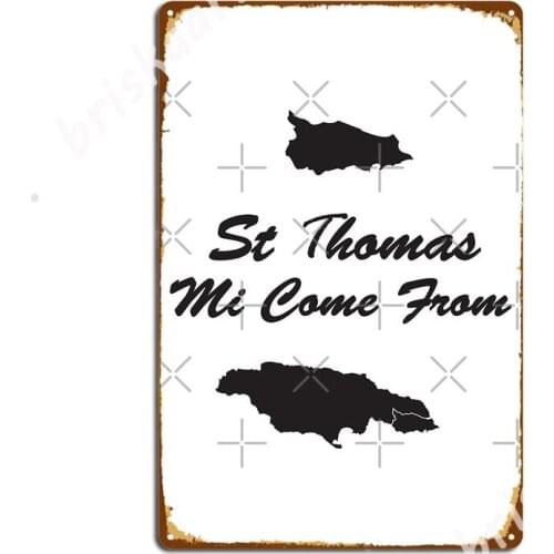 St Thomas Jamaica Metal Signs Mural Classic Wall Mural Plaques Tin sign Posters