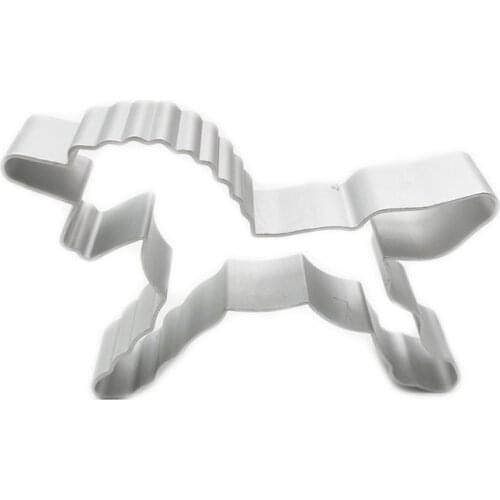 Unicorn Stereoscopic Cookie Cutter Aluminum Alloy Biscuit Kitchen Baking Cake Fruit Knife Embossing Printing Tools