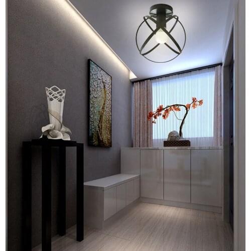 Vintage Industrial E27 Ceiling Light Black Iron Metal Ceiling Lamp Fixture Nordic Style Retro Loft Living decoration Lighting