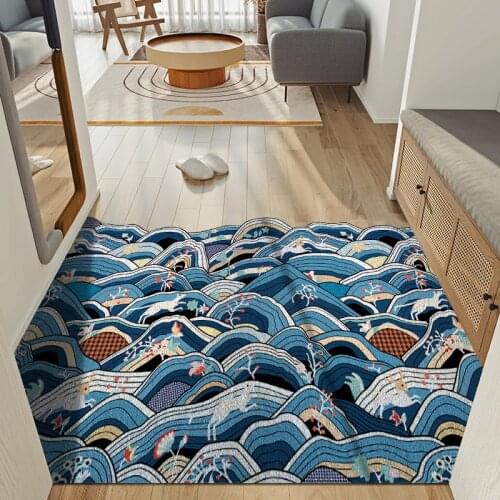 Japan Kanagawa Surfing Entrance Door Mat Carpet In The Living Room Anti-slip Pvc Foot Mat Bedroom Carpet Corridor Decoration