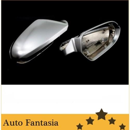 S line style silver matt chrome side mirror cap replacement for Audi a6 c7 -Free Shipping