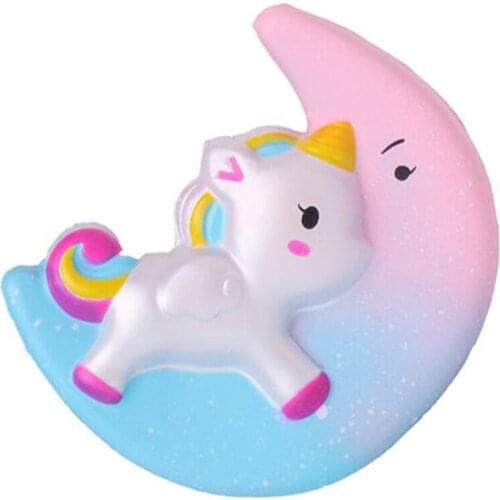 1PCS Jumbo Galaxy Moon Unicorn Slow Rising Squishy Cute Kid Toy Collectibles Soft Cookie Bread Squeeze Gift