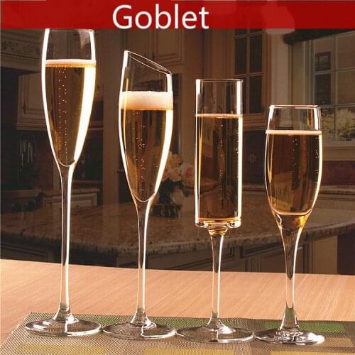 1pc Glass Champagne Cup Sparkling Cup Goblet Wine Glass Red Wine Glass White Wine Glass Wedding Gift Rock Tumbler