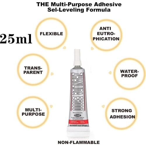 25 ml industrial liquid E6000 super adhesive for painting with diamond handmade metal fiber imitation glass