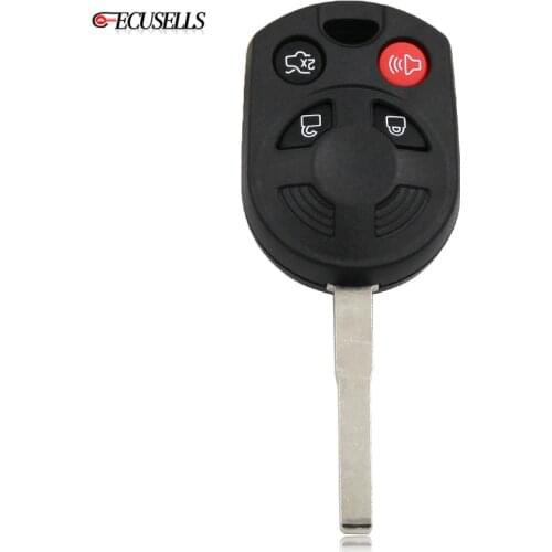 3+1/4 Button New Replacement Remote Key Shell Case Smart Car Key Housing Cover for Ford Escape C-Max Focus Transit Connect