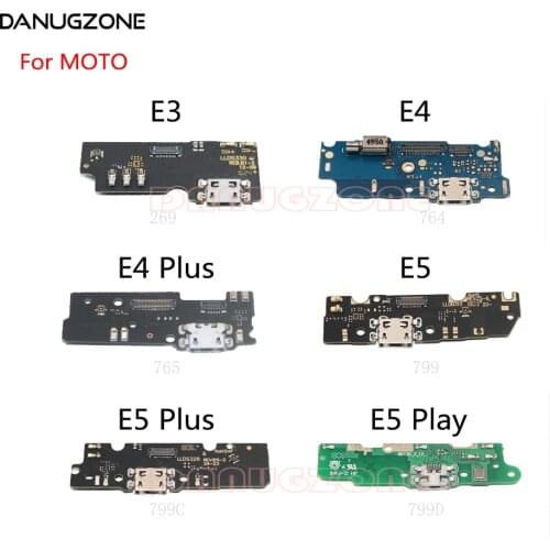 30PCS/Lot For Motorola Moto E3 E4 Plus E5 Play USB Charging Dock Jack Plug Socket Port Connector Charge Board Flex Cable