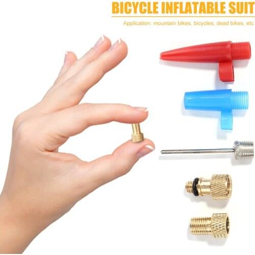 5pcs/set Practical Volleyball Needle Valve Air Inflating Adapter MTB Wheel Inflator Hose Connector Set Bicycle Accessories