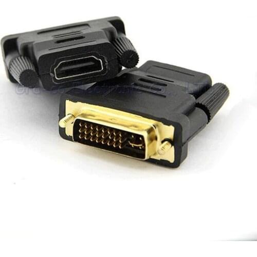 5pcs/lot DVI24+5 male to HDMI female adapter DVI to HDMI Conversion Plug