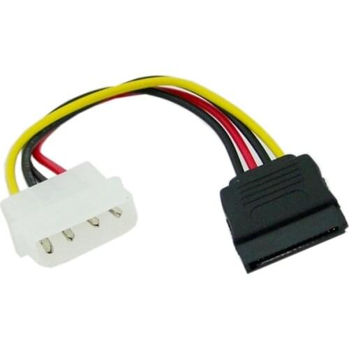5pcies/lote Sata Power Line 4Pin To Serial Line USB2.0 IDE to Serial ATA SATA HDD Hard Drive Power Adapter Cable Cord Conector