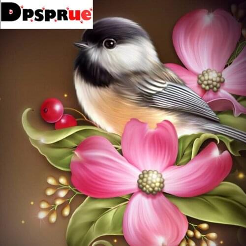 Dpsprue 5D DIY Diamond Painting Full Square/Round Drill "Animal Bird" Embroidery Cross Stitch Mosaic gift Home Decor Gift Dp02