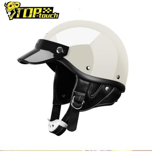 Amz Retro Motorcycle Helmet Half Face Moto Riding Motorcycle Vintage Racing Riding Off Road Helmet Casco Moto Capacete Casque
