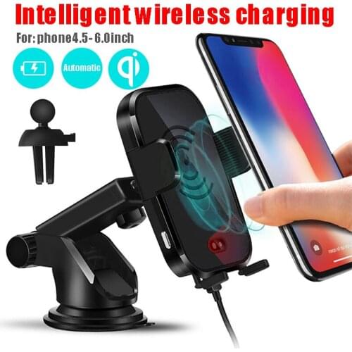 Fast Car Wireless Charger For iPhone X XS Max Intelligent Infrared Sensor Wirless Charging For Sumsung Car Phone Holder