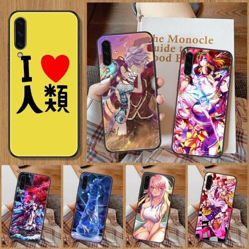 No Game NO life Anime Phone Case For Samsung Galaxy A 10 12 20E 21S 30 32 40 50 51 52 70 71 72 5 6 7 2016 2018 black trend