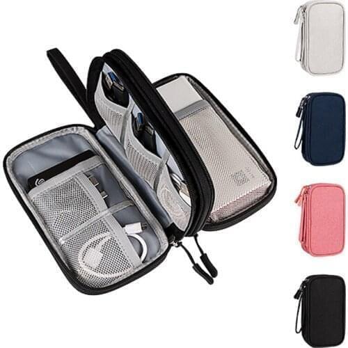 8 PCS Electronics Organizer 2 Layer Travel Cable Gadget Accessory Storage Bag Hard Drive PowerBank Earphone Case Wholesale X2