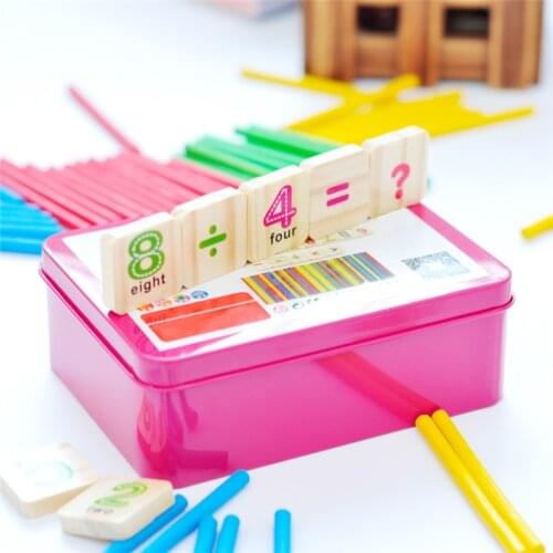 Children Wooden Numbers Counting Sticks Toy Kids Mathematics Puzzle Toy Baby Math Teaching Tools Boys Girls Learning Educational