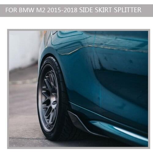 F87 Carbon m2 For bmw m2 2016-2018 2PCS Car Sticker side skirt Splitter Fins Body Spoiler Canards Case