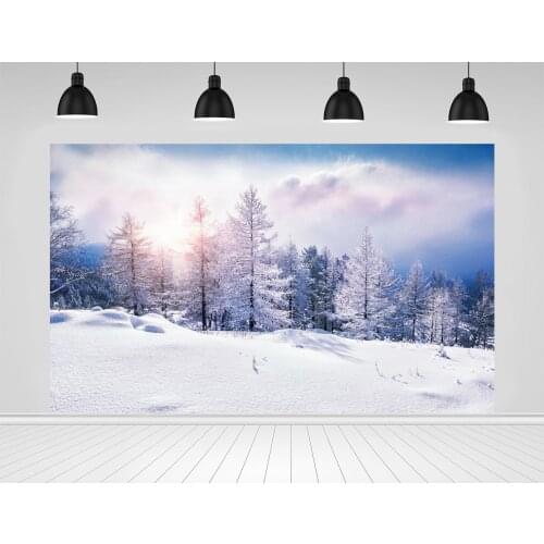 Scopiso Snow Mountain Pine Forest Sunshine Winter Nature Scenic Photocall Poster Banner Photographic Backgrounds Photo Backdrops