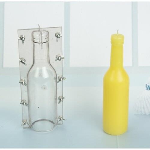 DIY beer wine bottle shape chocolate candle mold big size bottle candle moulds manual cute candle making mould