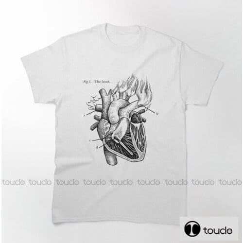 New The Heart Black MenS T-Shirt Printed T-Shirt Pure Cotton Men Top Tee Print T Shirt O-Neck Short Unisex vintage tees