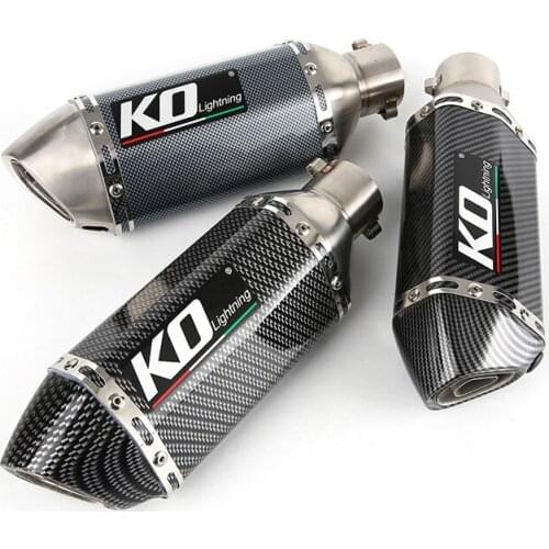 Motorcycle 38-51mm Mufflers Stainless Steel Exhaust Pipe with Removable DB Killer Universal for Dirt Bike Scooter ATV Silencers