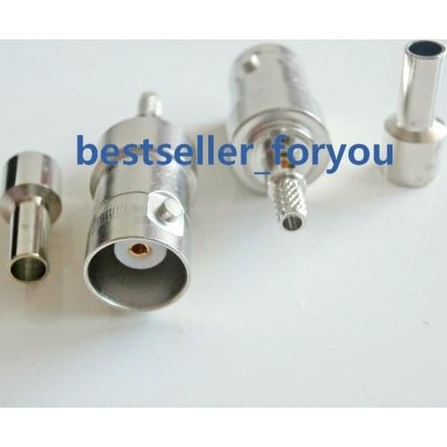 BNC female crimp 50 ohm RF connector BNC female crimp Plug for RG316 RG174 LMR100 coaxial cable