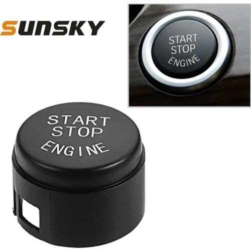 Car Start Stop Engine Button Switch Replace Cover 61319153832 for BMW 5 / 6 / 7 Series 2009-2013 Auto Keyless Shell Cover Button