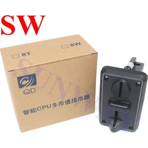 Hot Sale QD-8T Multi Coin Acceptor Black Coin Collector Accept 2 /3 Coins for arcade game machine accessory parts