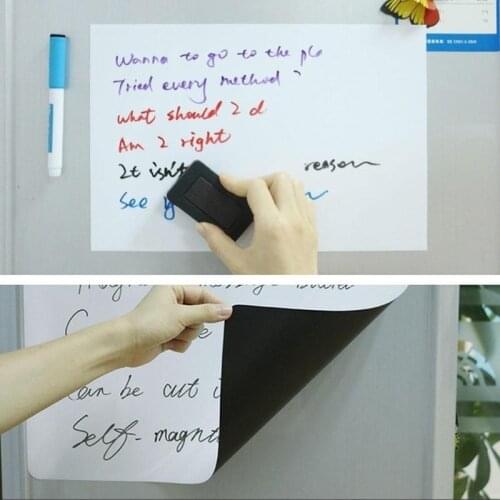 Fridge Magnets Whiteboard Waterproof Kids Drawing Message Board Magnetic Refrigerator Memo Pad