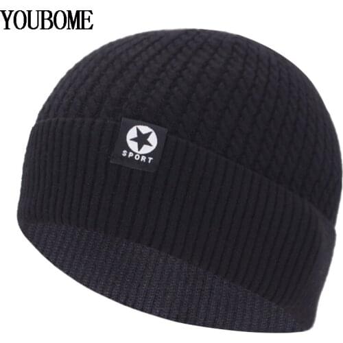 Fashion Winter Knitted Hat Mens Winter Beanie Women Winter Hats For Men Skullies Beanies Bonnet Brand Beany Male Beanie Hat Cap